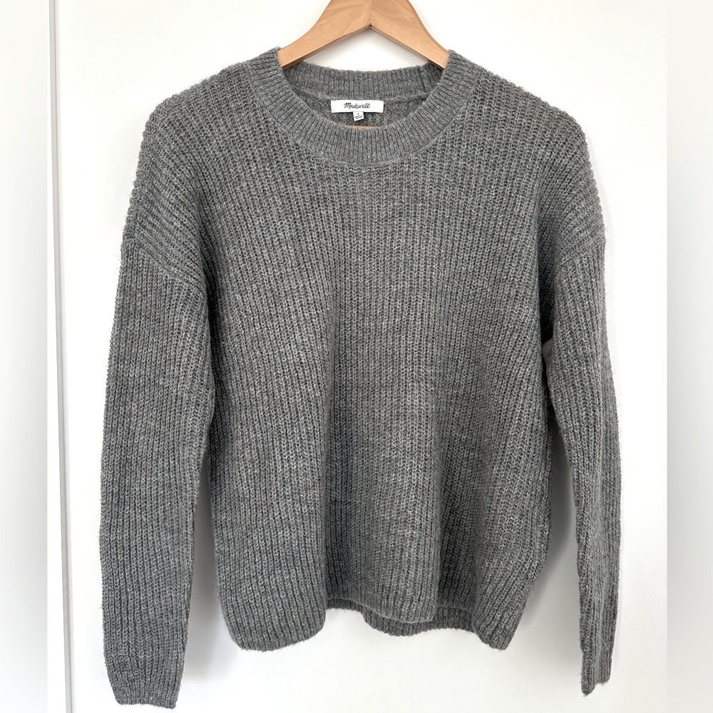 NWT Madewell Gray Alpaca Knit Sweater